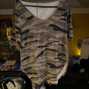 Torrid Camouflage Short Sleeve Top